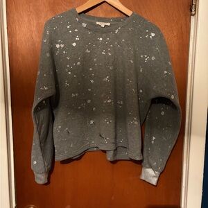 Splendid Gray and White Patterned Top